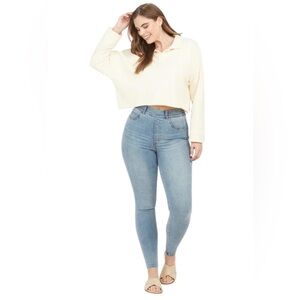 Spanx Ankle Skinny Pull On Jeans In Light Vintage Wash - Size Small Petite - New